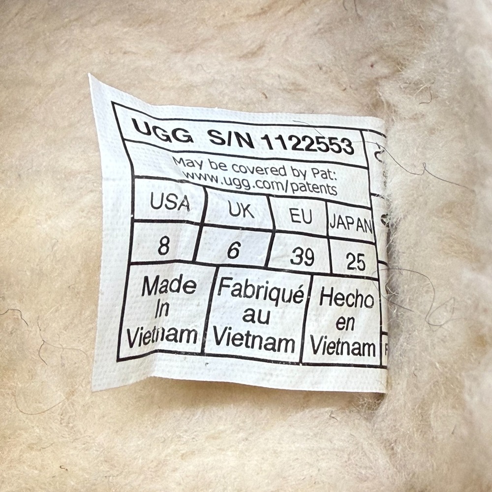 UGG Tazz Platform Slippers Womens 8 Chestnut Suede Sherpa Shearling Lined Tasman - Picture 11 of 12